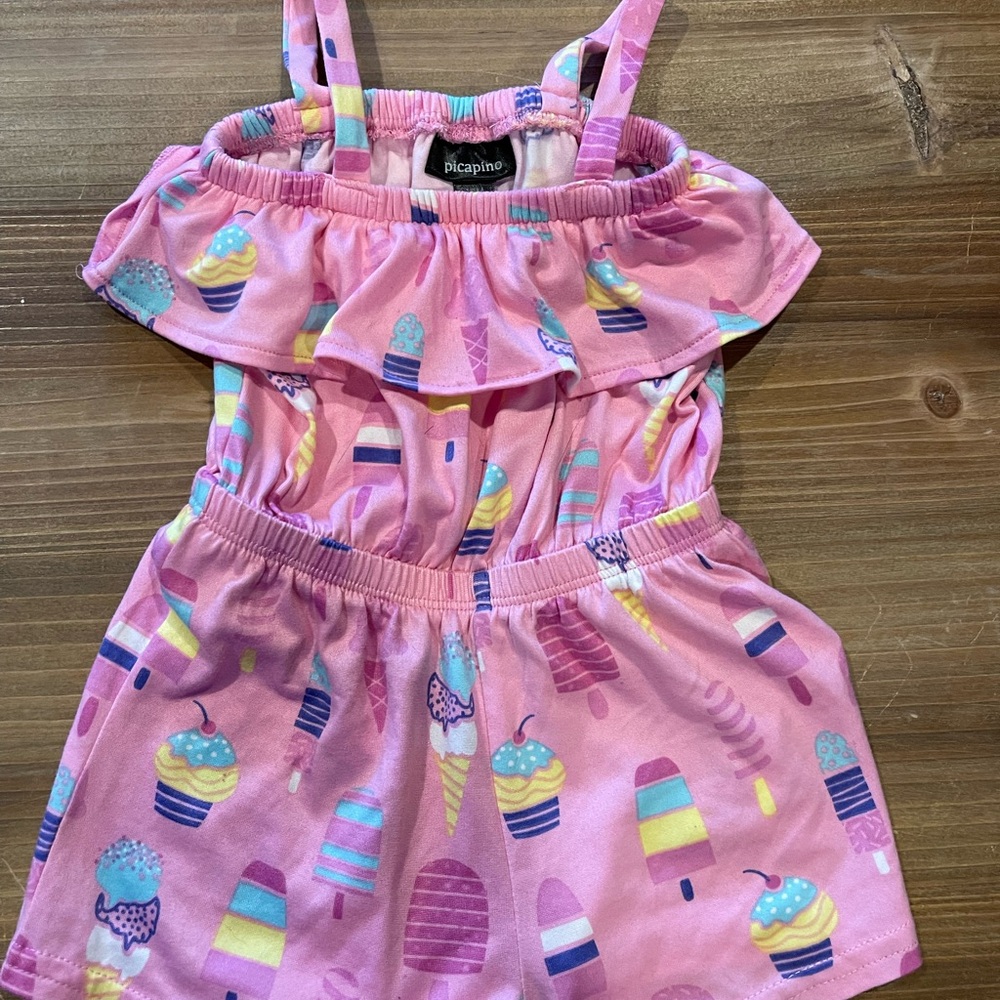 Toddler shorts Romper 18 months- You Scream I scream we all Scream for Ice Cream